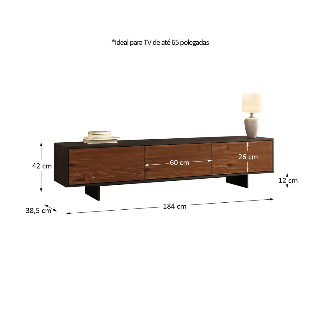 Rack TV Arven 180cm - Madera Maciza