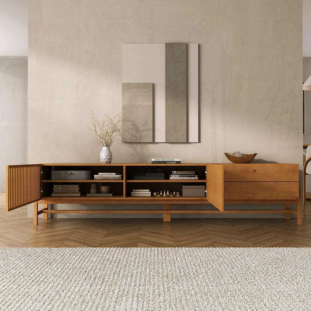 Rack TV 220cm Ader - Madera Maciza