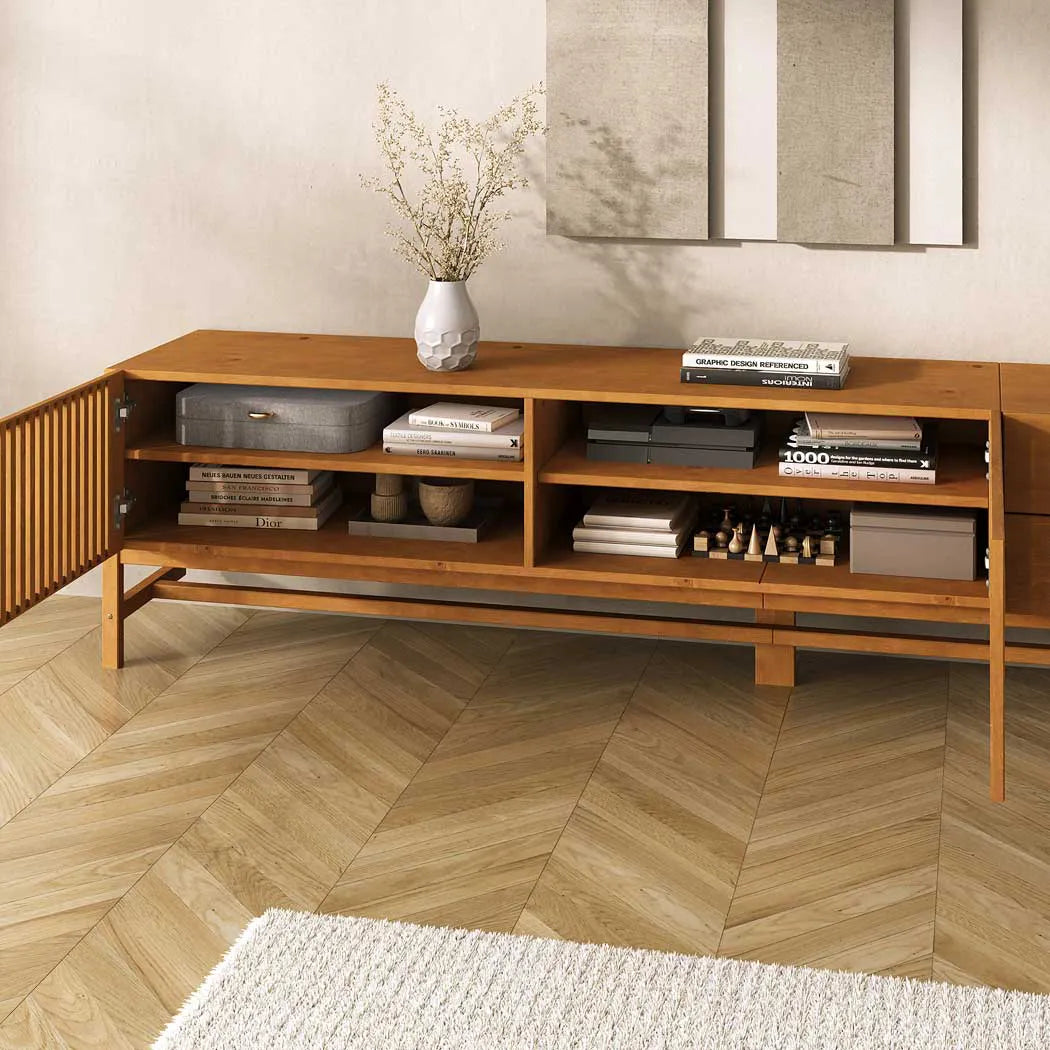 Rack TV 220cm Ader - Madera Maciza