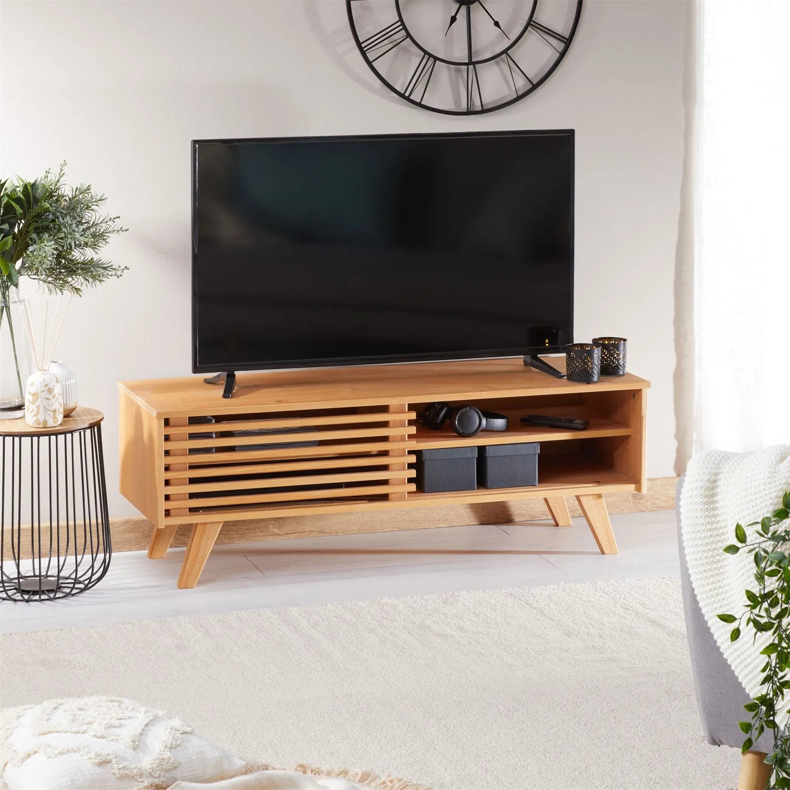 Rack TV 115CM Ray - Madera Maciza