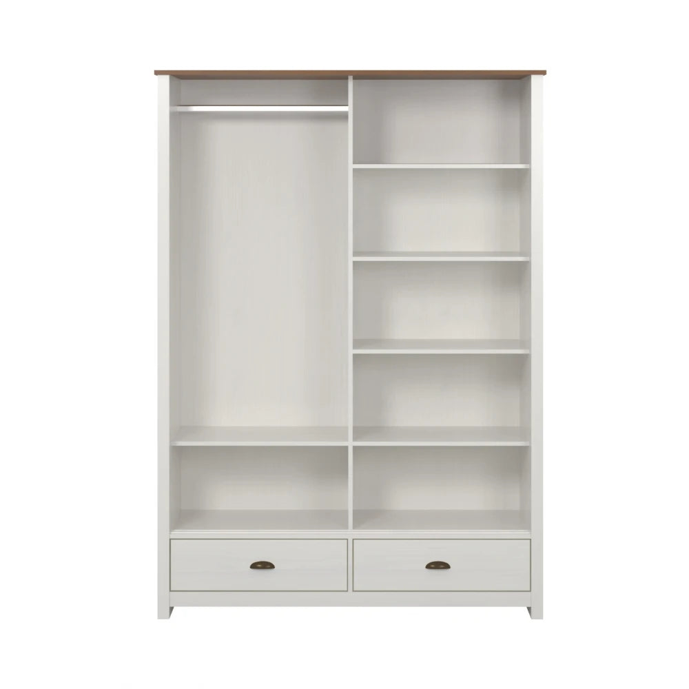 Ropero 2 puertas corredizas 2 cajones Madera maciza Linea Colonial