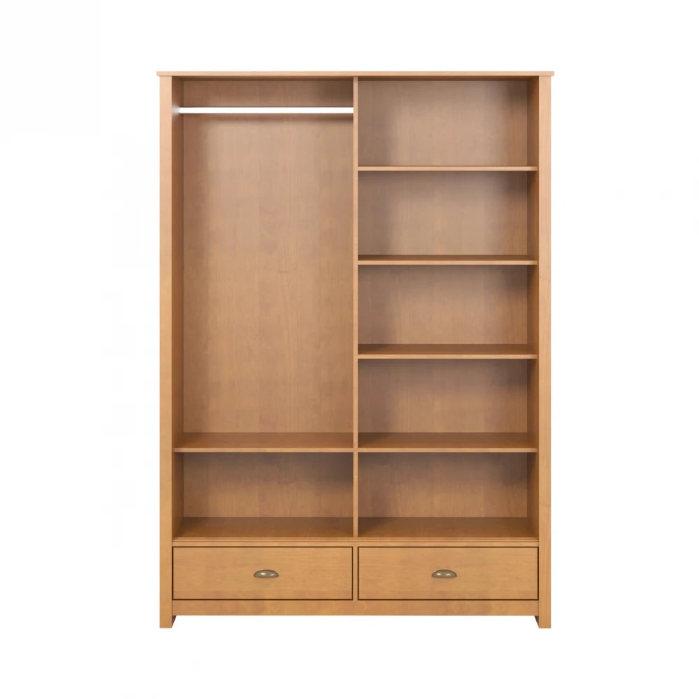 Ropero 2 puertas corredizas 2 cajones Madera maciza Linea Colonial