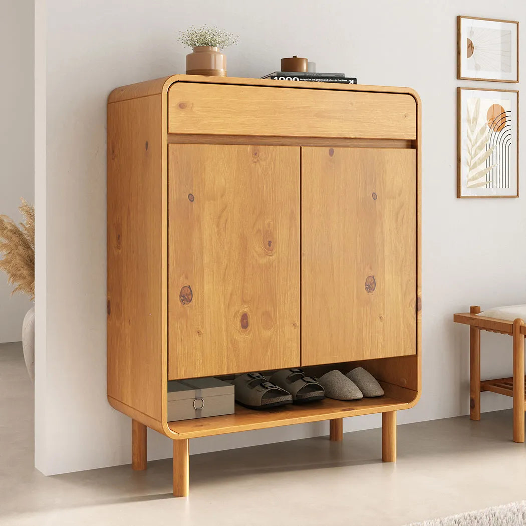 Zapatera Vertical 18 Pares Barcelona - Madera Maciza