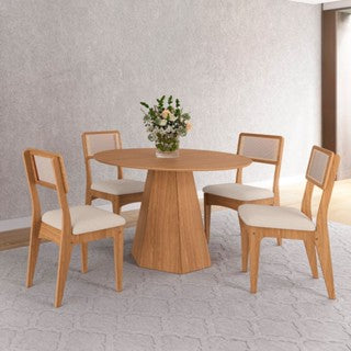 Silla de comedor Monica 100% MDF con RATAN