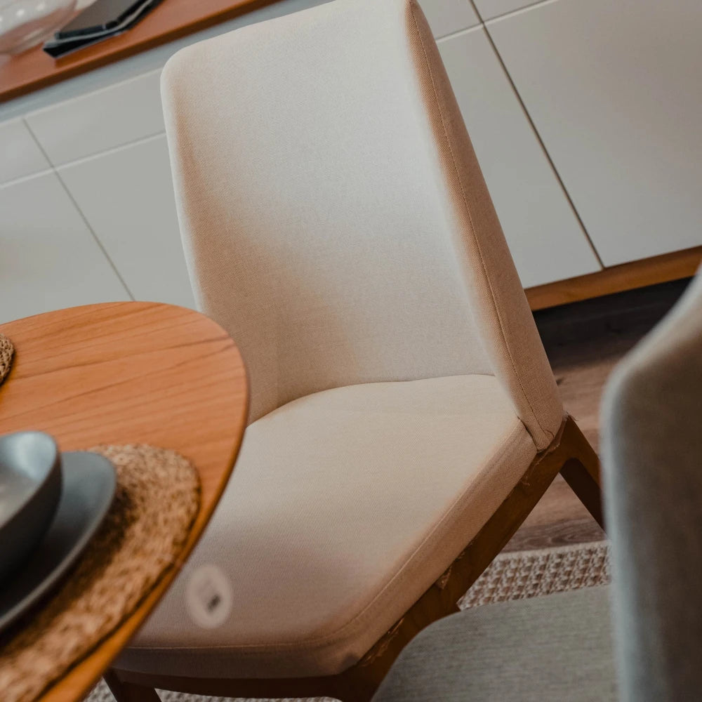 Silla de comedor madera maciza - Línea Manhattan - Lino