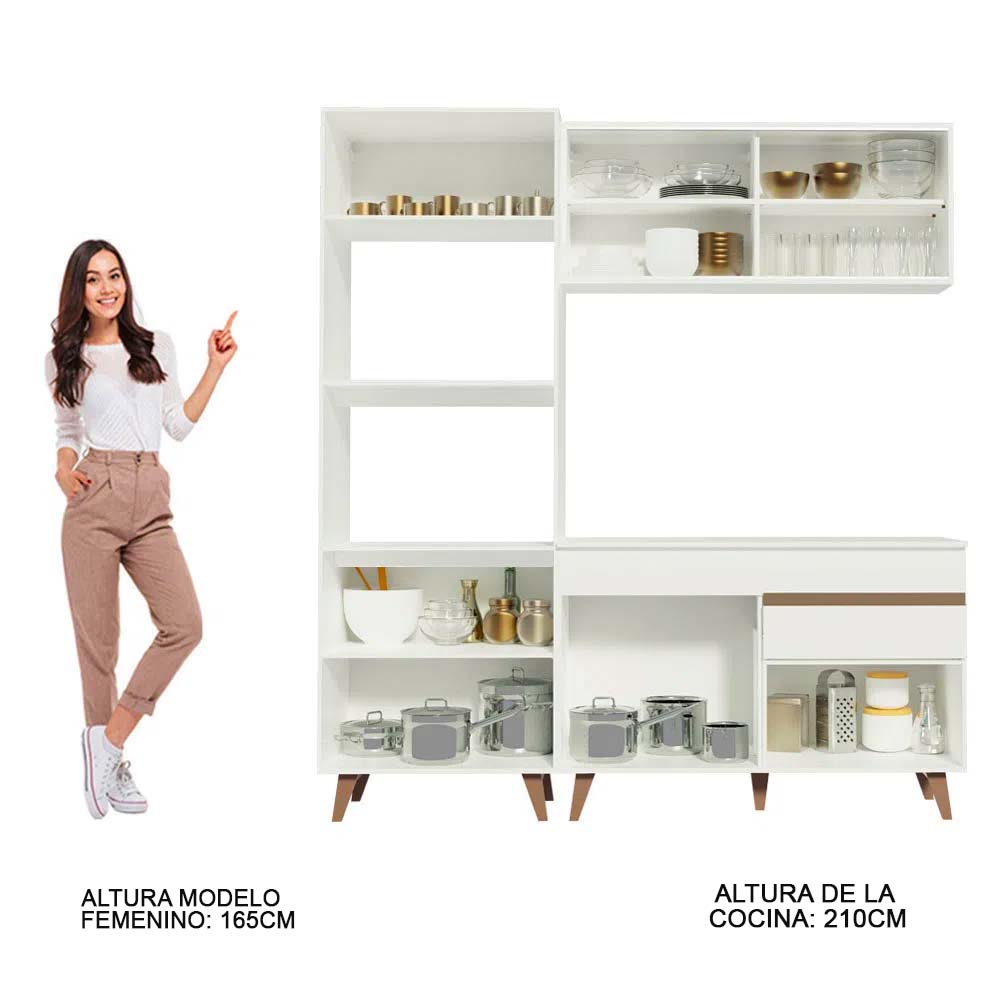 Cocina completa compacta Reims 190cm - Balton - GRRM19000209
