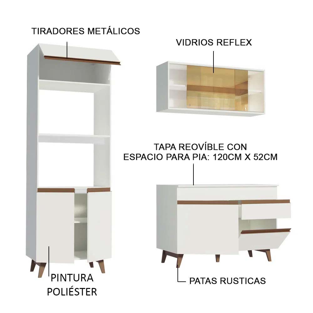 Cocina completa compacta Reims 190cm - Balton - GRRM19000209