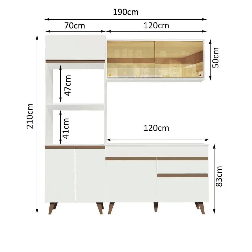 Cocina completa compacta Reims 190cm - Balton - GRRM19000209