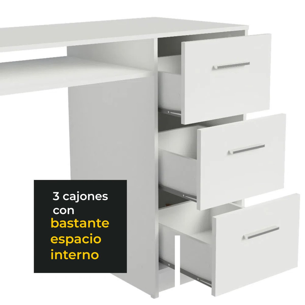 Escritorio Alaska 3 Cajones y 1 Puerta - Balton Hogar - 9400091