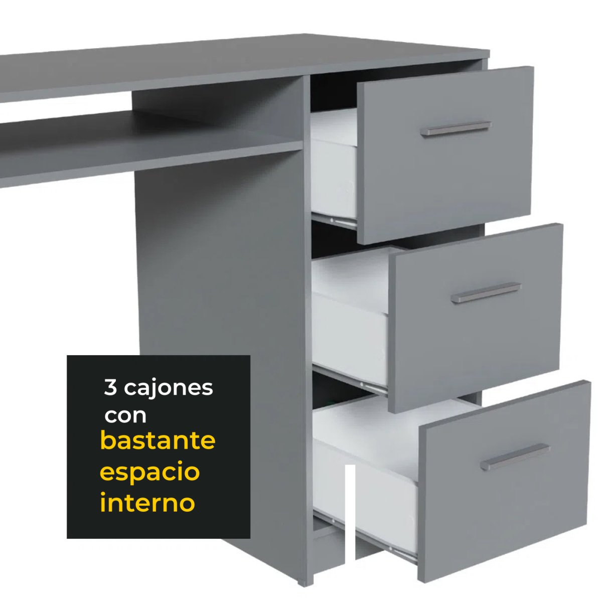 Escritorio Alaska 3 Cajones y 1 Puerta - Balton Hogar - 94003Z1