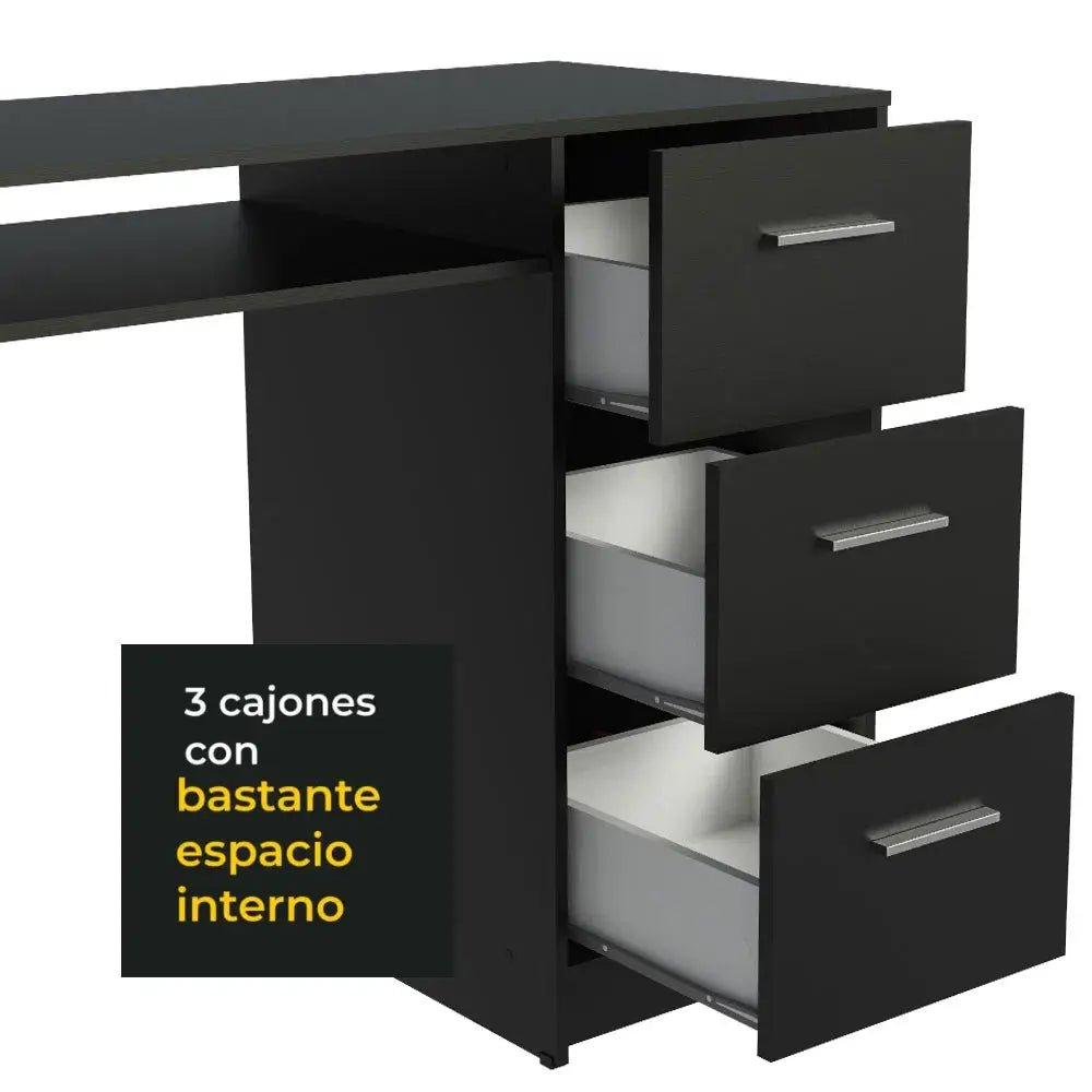 Escritorio Alaska 3 Cajones y 1 Puerta - Balton Hogar - 94008N1