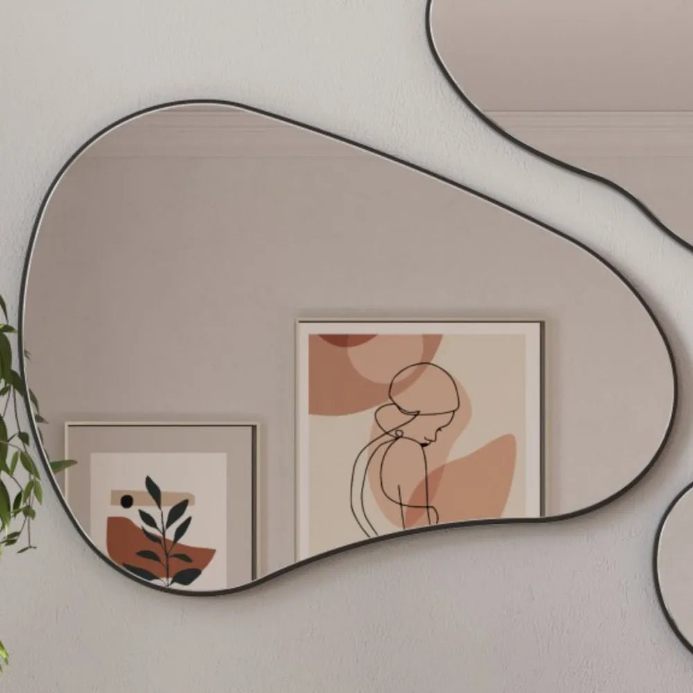 Espejo Irregular 80cm 100% MDF Negro Mate ES16 PF - ES16PF