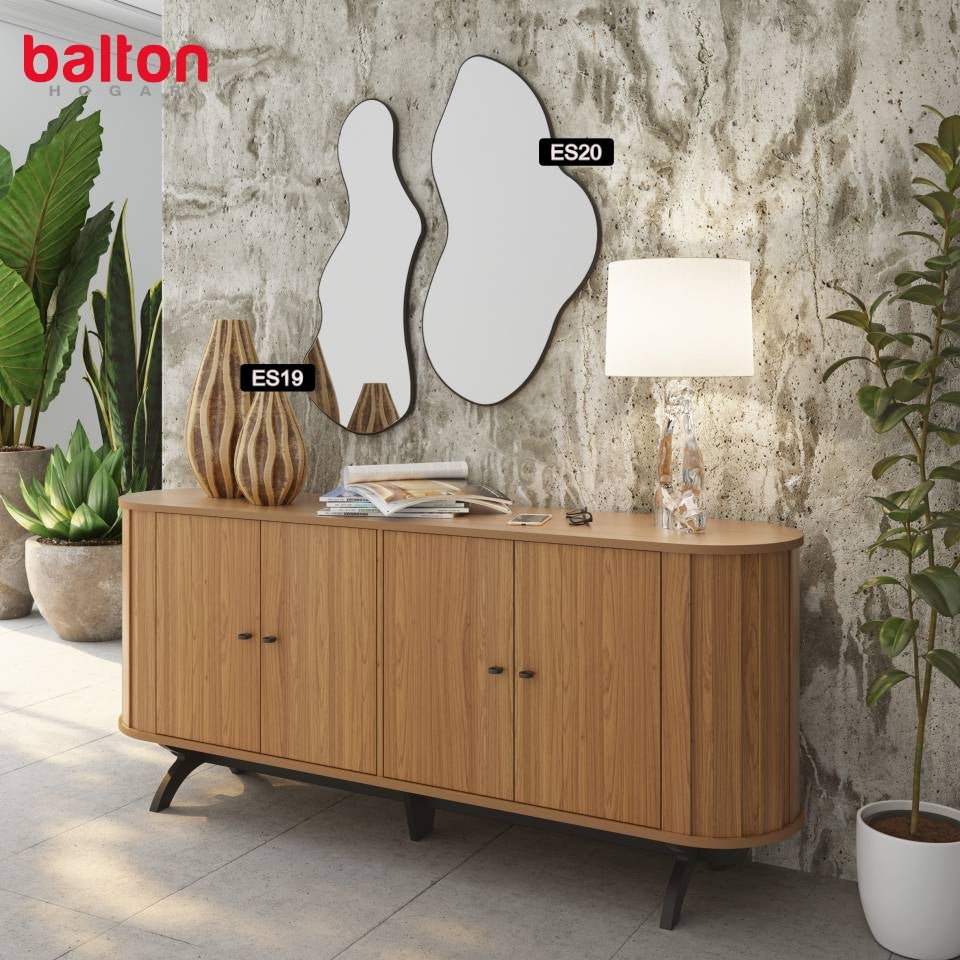 Espejo Irregular 80cm 100% MDF Negro Mate ES16 PF - ES16PF