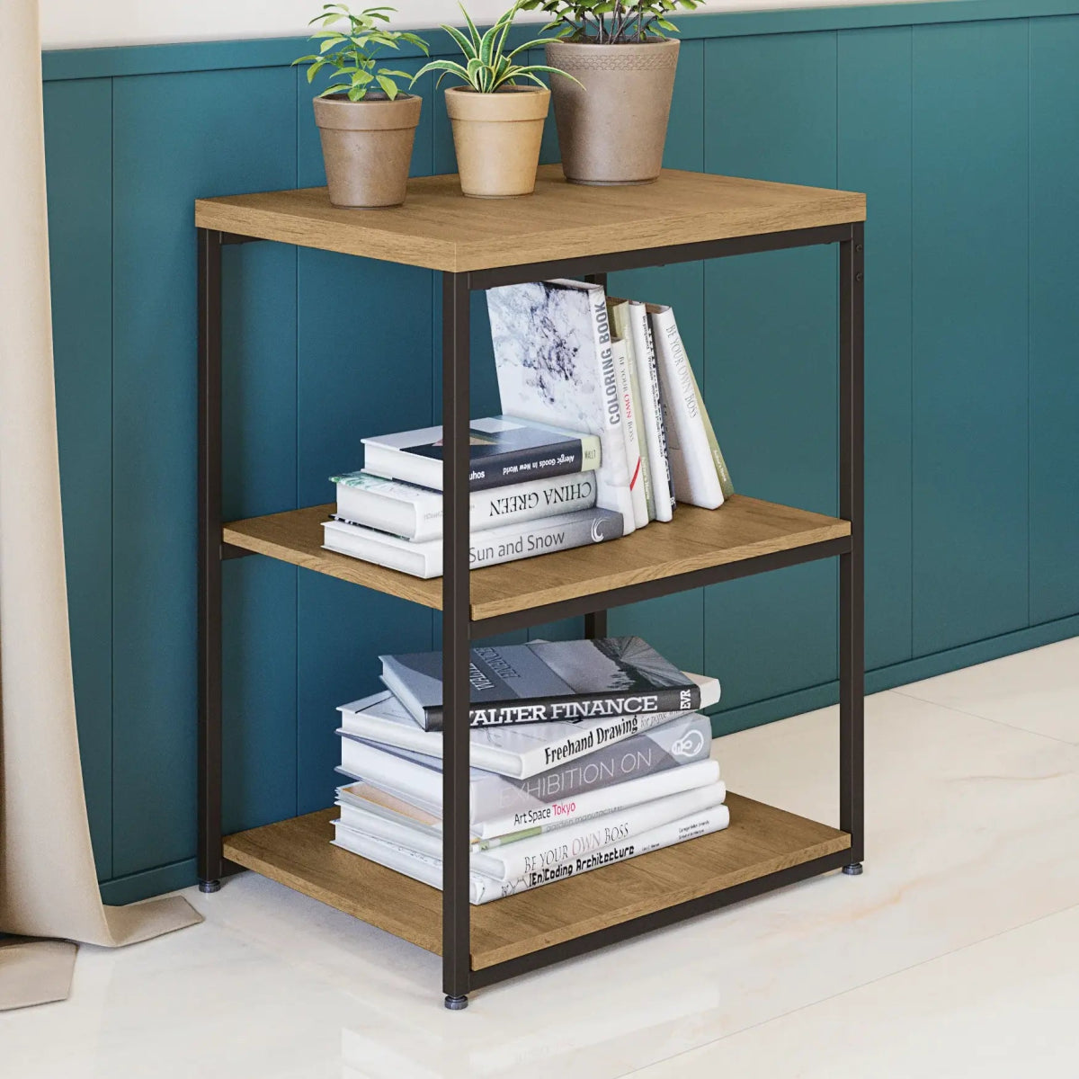 ESTANTE BIBLIOTECA LINEA INDUSTRIAL HIERRO - BALTON HOGAR - LI004-FRPRF