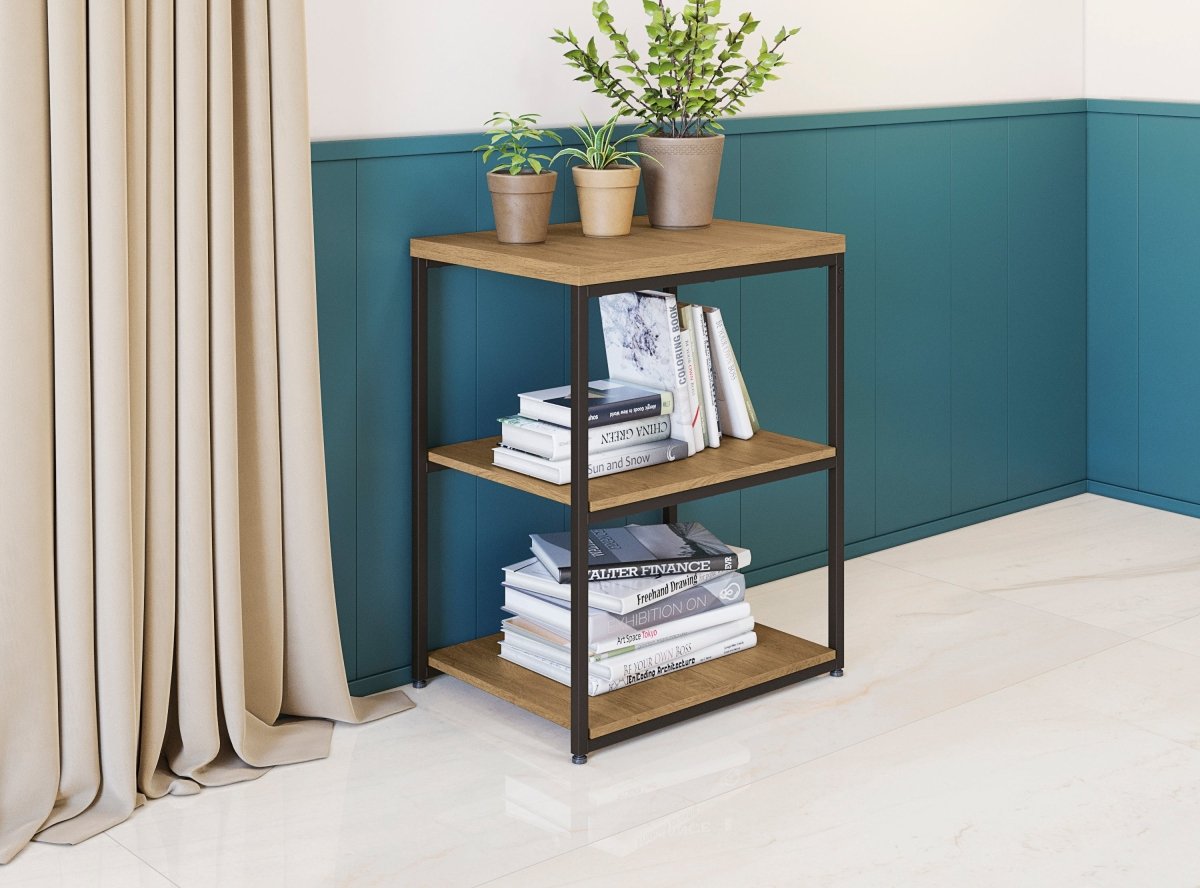 ESTANTE BIBLIOTECA LINEA INDUSTRIAL HIERRO - BALTON HOGAR - LI004-FRPRF