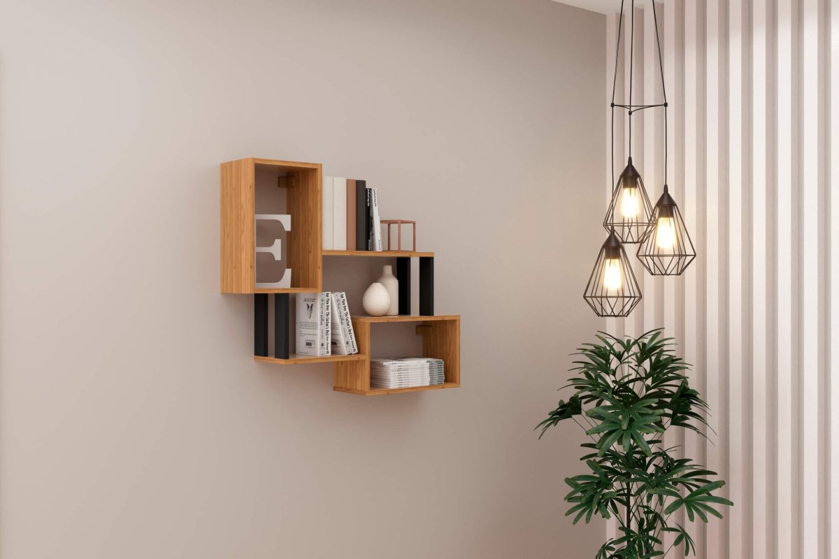 Estante Flotante de Pared Estilo Industrial Repisa 100% Mdf - Balton - F25JPF - F25JPF