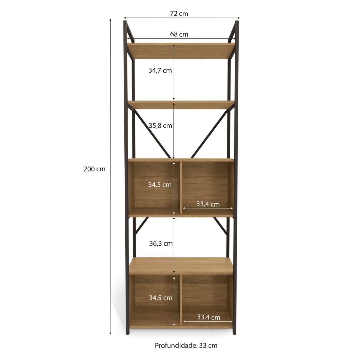 ESTANTERIA CON PUERTAS LINEA INDUSTRIAL HIERRO - BALTON HOGAR - LI018-FRPRF