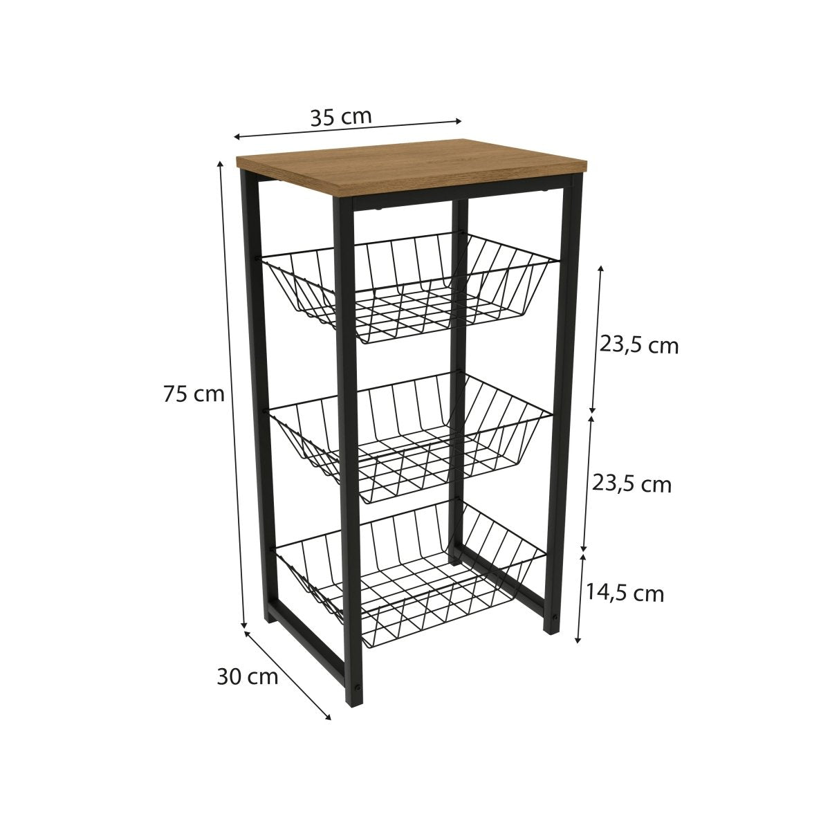 FRUTERO ORGANIZADOR LINEA INDUSTRIAL HIERRO - BALTON HOGAR - LI035-FRPRF