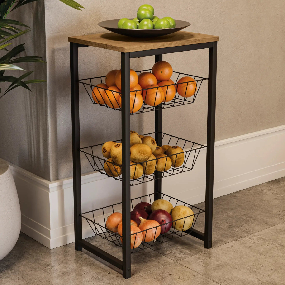 FRUTERO ORGANIZADOR LINEA INDUSTRIAL HIERRO - BALTON HOGAR - LI035-FRPRF