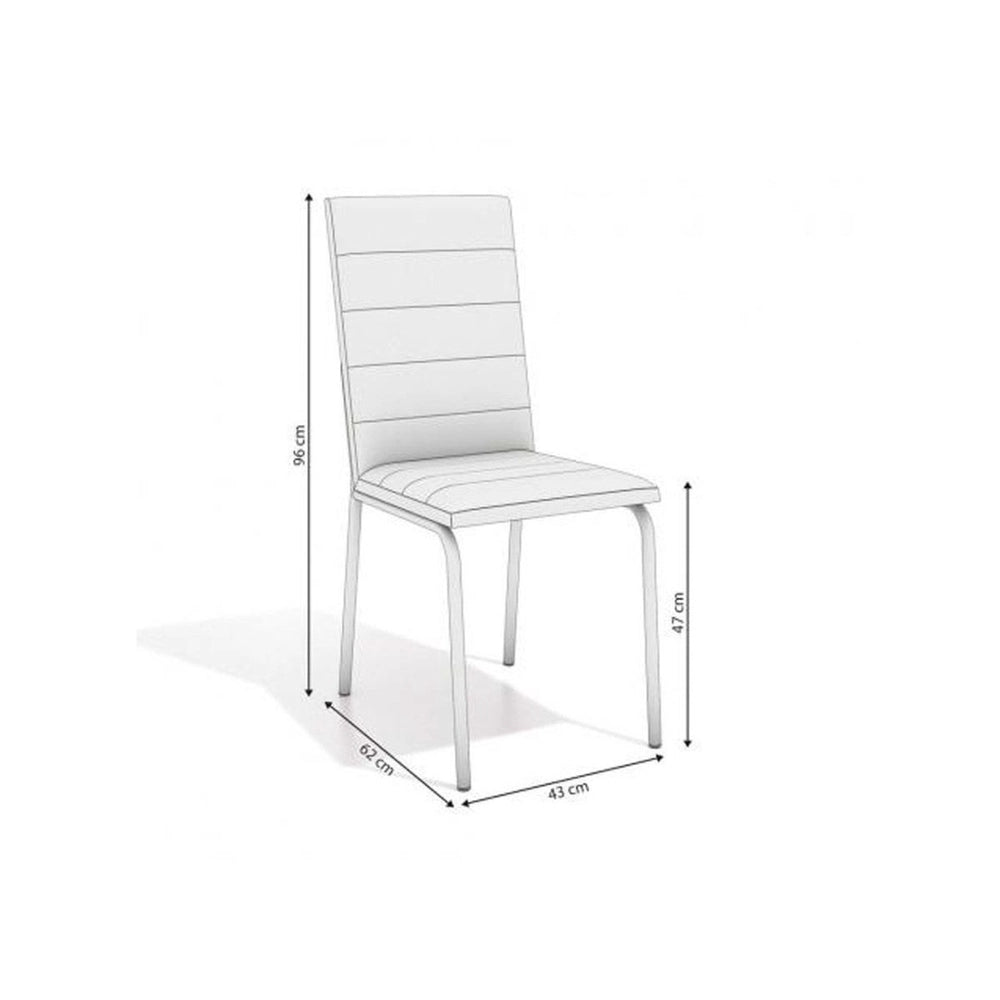 JUEGO DE COMEDOR 6 SILLAS VIDRIO SOBREPUESTO AMSTERDAM HIERRO CAPUCCINO - CMC835PRF-31