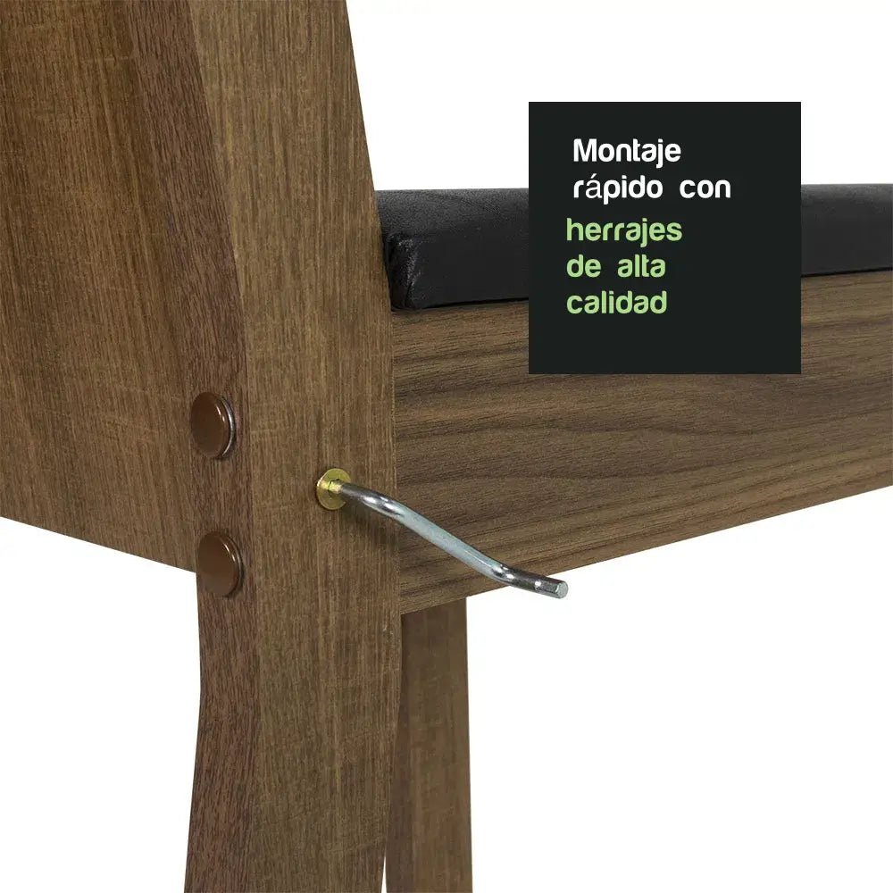 Juego de Comedor Debora Mesa de Vidrio con 4 Sillas - Balton - MDJA0401085ZBE