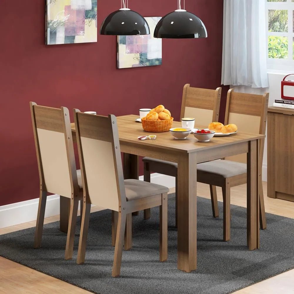 Juego de Comedor Havana Tapa de Madera con 4 Sillas - Balton - 044685ZXPE