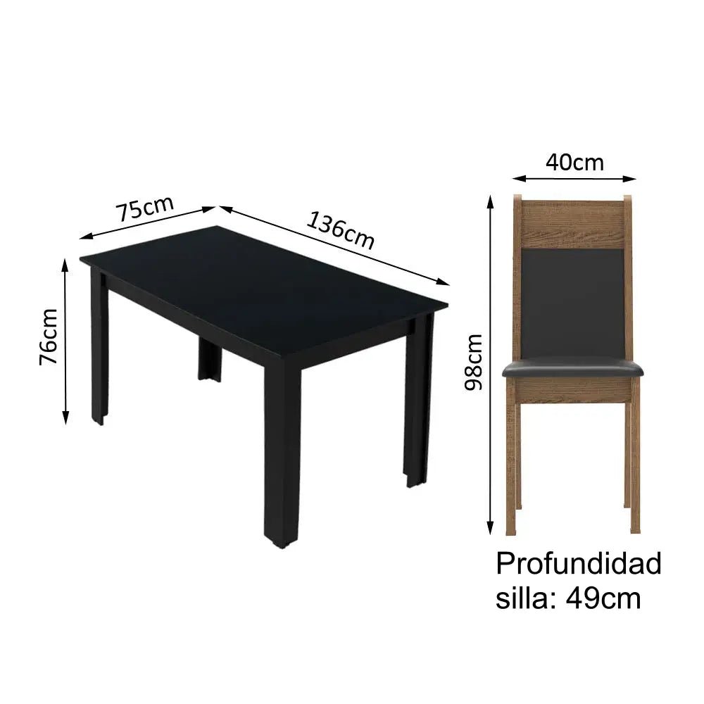 Juego de Comedor Medellin Tapa de Madera con 6 Sillas - Balton - MDJA060017D8PT