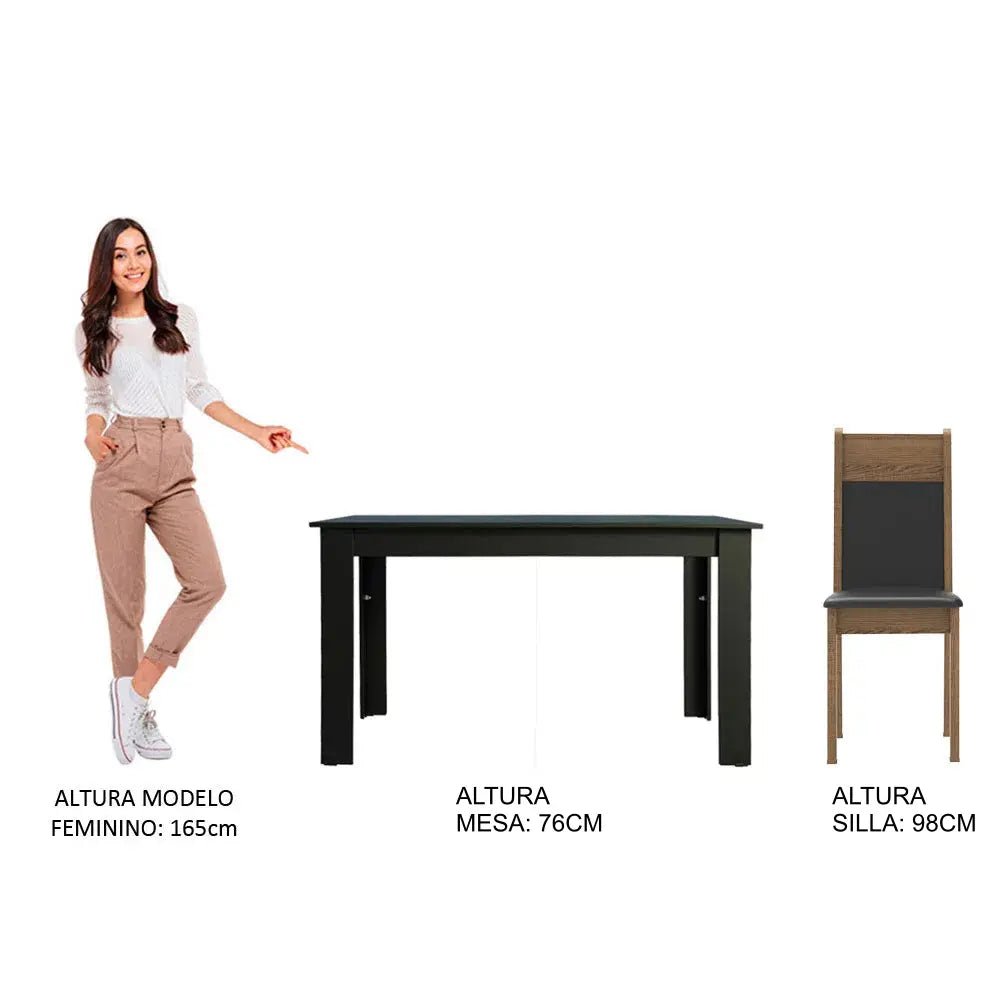 Juego de Comedor Medellin Tapa de Madera con 6 Sillas - Balton - MDJA060017D8PT