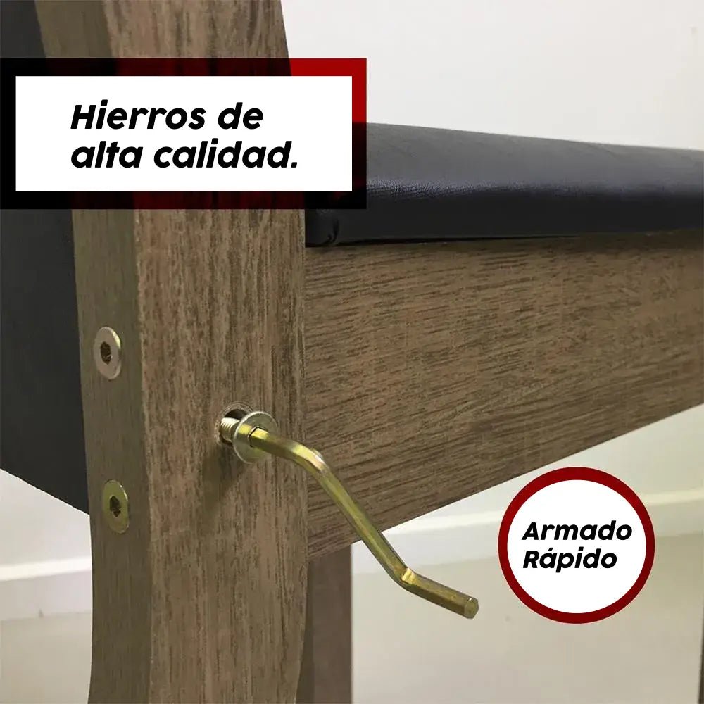 Juego de Comedor Mesa de Cristal con 4 Sillas Evelin - Balton - MDJA0401037GSIM - MDJA0401037GSIM