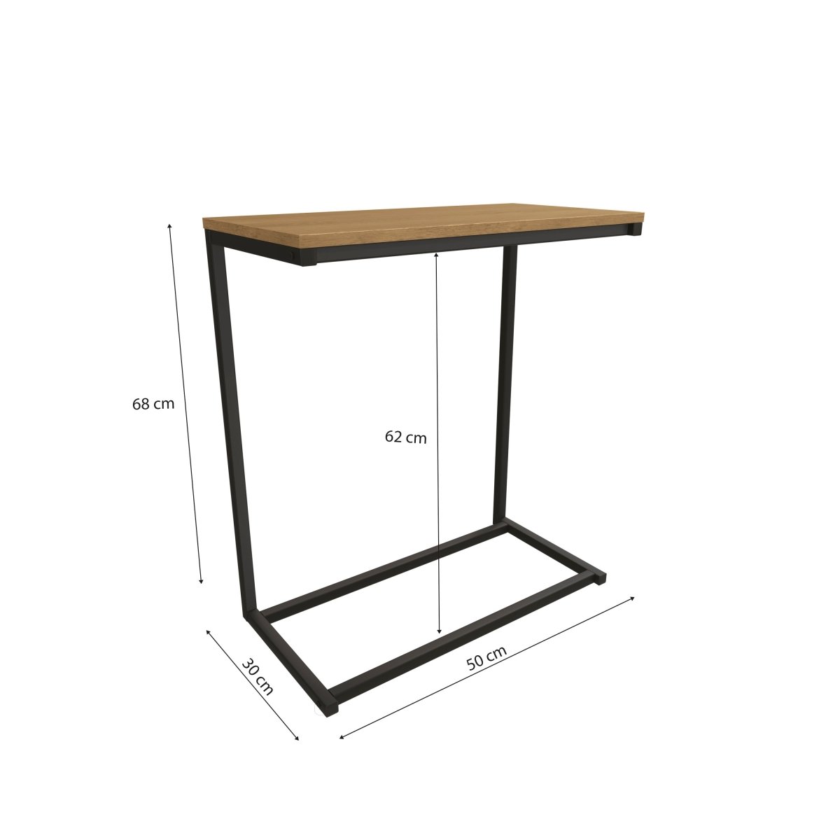 MESA DE APOYO SOFA LINEA INDUSTRIAL HIERRO - BALTON HOGAR - LI025-FRPRF