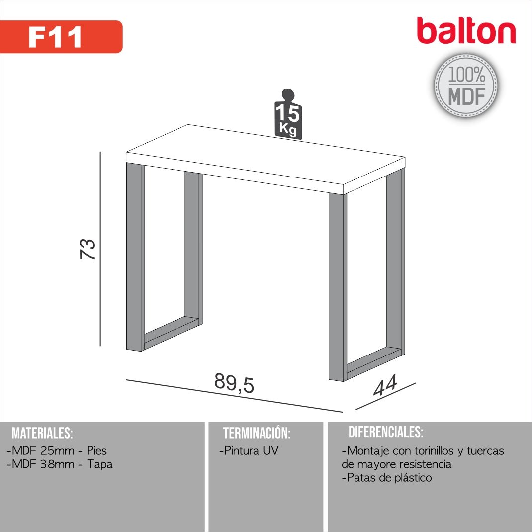 Mesa de Escritorio Estilo Industrial 100% Mdf - Balton - F11JPF - F11JPF