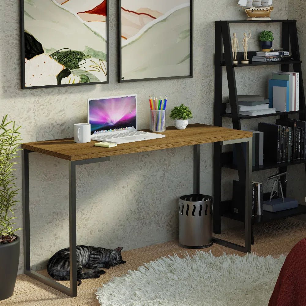 Mesa de escritorio Industrial Madera y Hierro 120cm - Balton Hogar - 94235Z