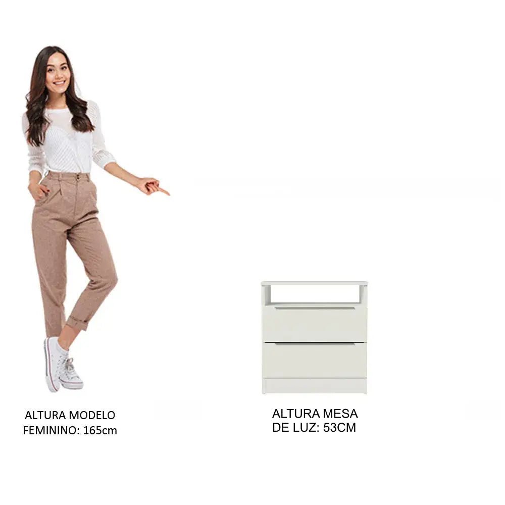 Mesa de Luz con 2 Cajones - Balton Hogar - 3227091