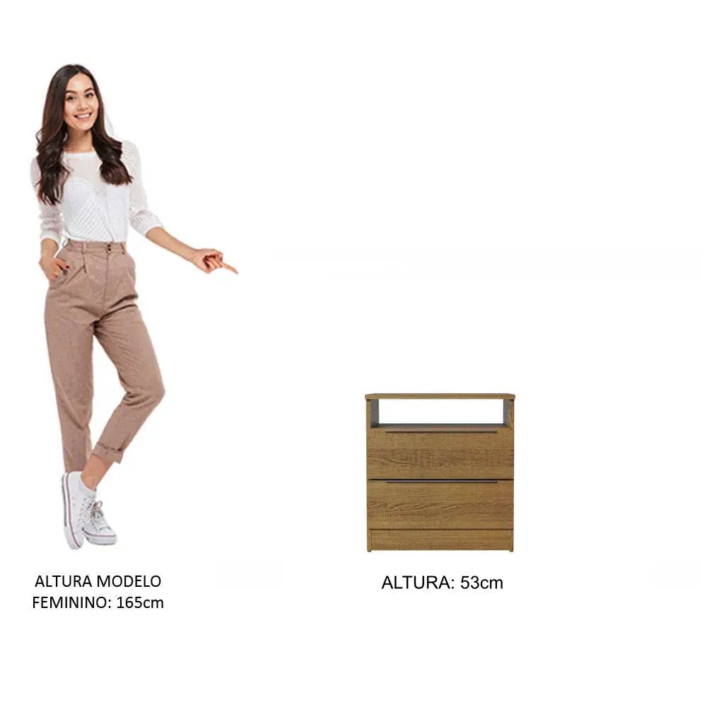 Mesa de Luz con 2 Cajones - Balton Hogar - 32275Z1