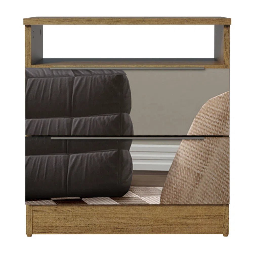 Mesa de Luz con 2 Cajones y Espejo - Balton Hogar - 32275Z2E