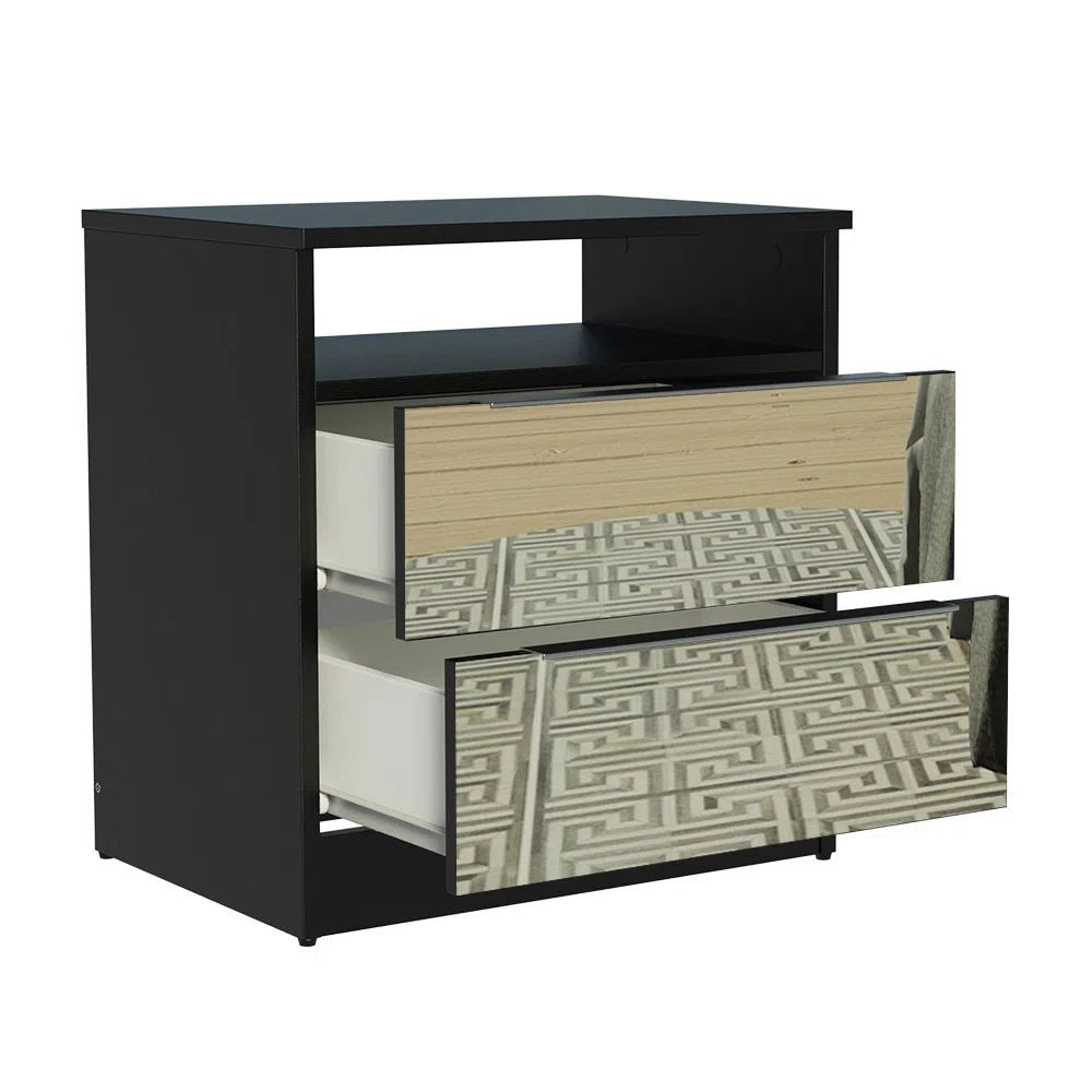 Mesa de Luz con 2 Cajones y Espejo - Balton Hogar - 32278N2E