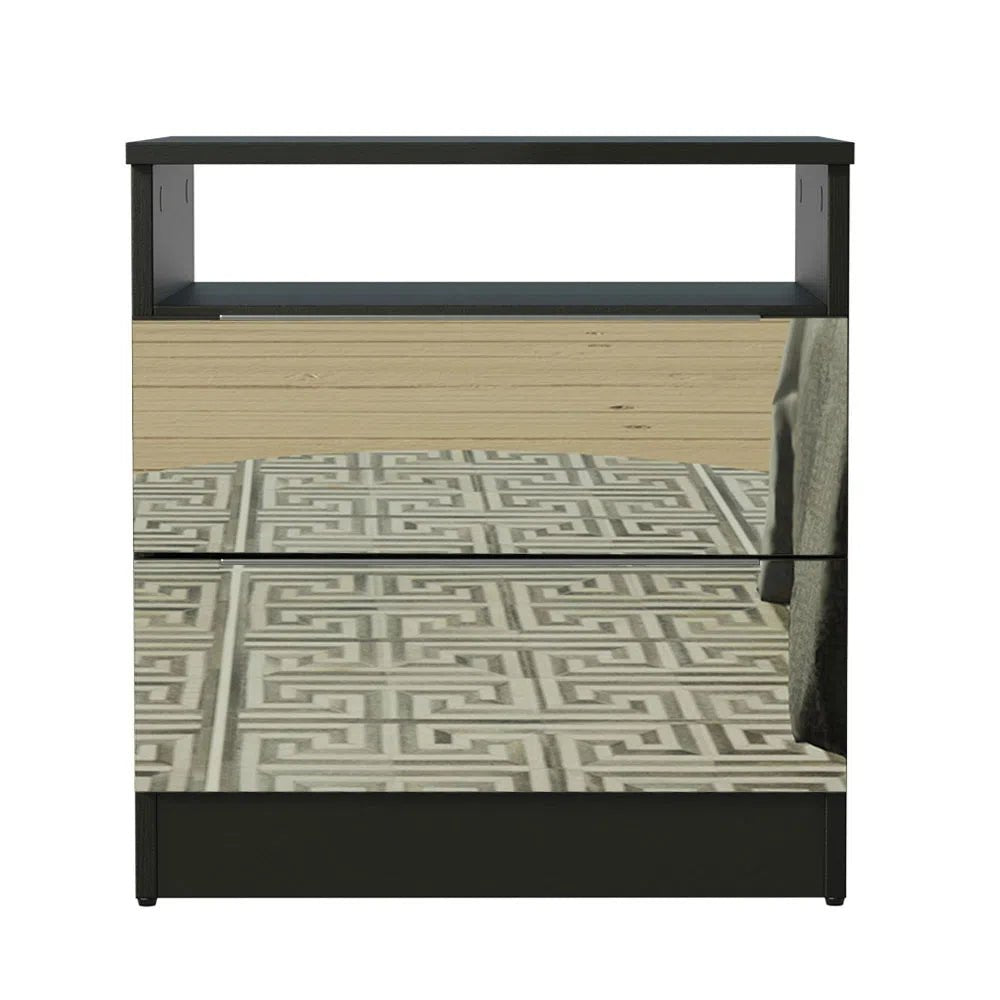 Mesa de Luz con 2 Cajones y Espejo - Balton Hogar - 32278N2E