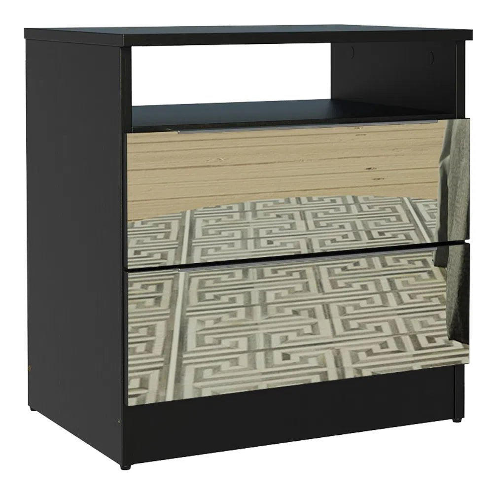 Mesa de Luz con 2 Cajones y Espejo - Balton Hogar - 32278N2E