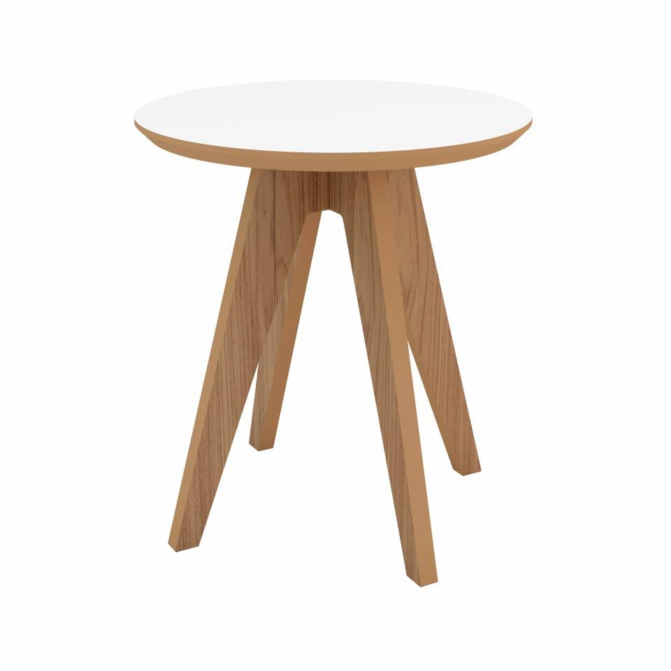 Mesa Esquinera Redonda 50cm 100% Mdf - Balton - TB37JW - TB37JW