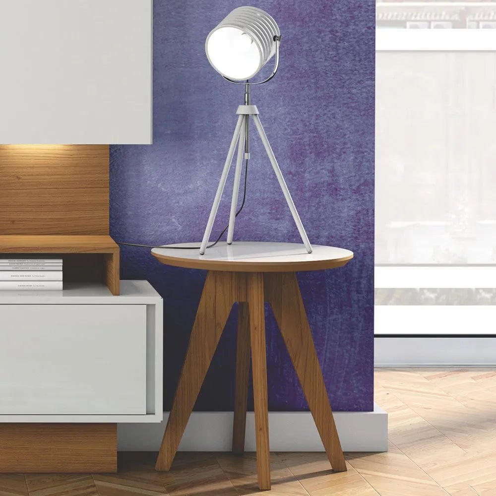 Mesa Esquinera Redonda 50cm 100% Mdf - Balton - TB37JW - TB37JW