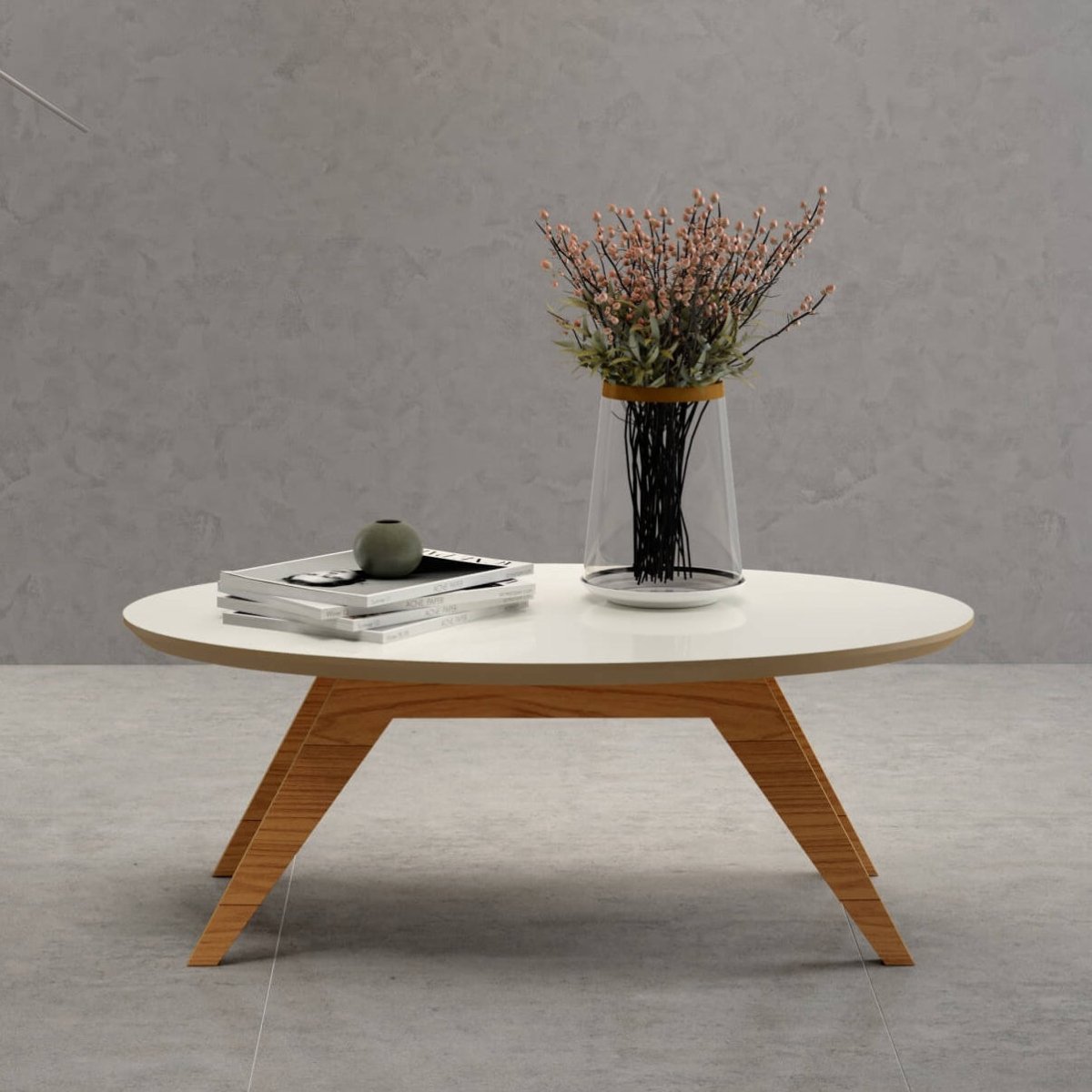 Mesa ratona elíptica 90cm 100% Mdf - Balton - TB34JW - TB34WJ