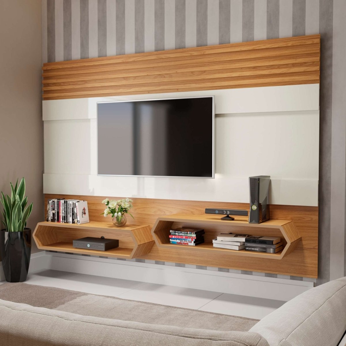Rack Panel para Tv hasta 65" 220CM 100% Mdf - Balton - PA22WJ - PA22WJ