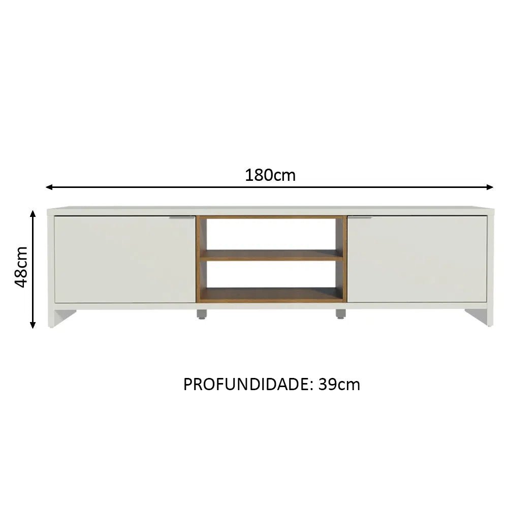 Rack TV hasta 75 Pulgadas Metz 180 cm 2 Puertas Rústico - Balton - 69145Z09 - 6914095Z
