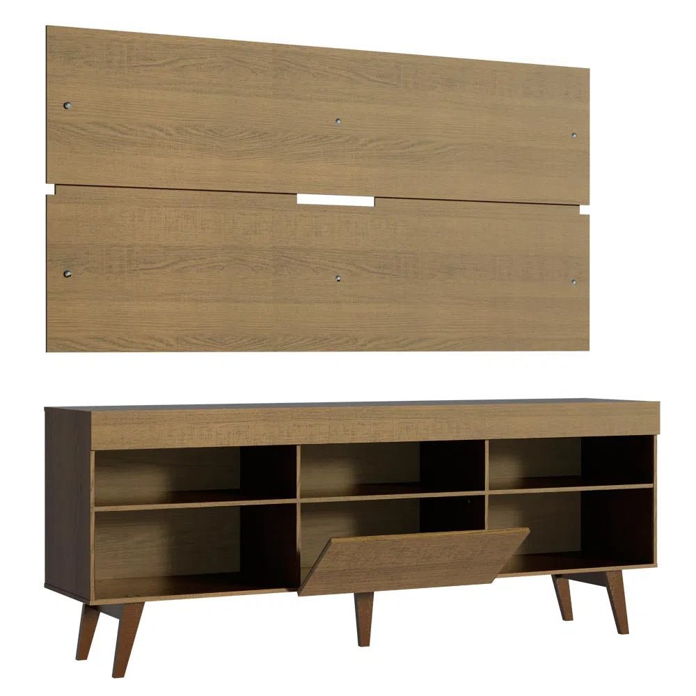 Rack y panel de TV hasta 65" Miami con Patas Rústicas - Balton - 70035Z1CP