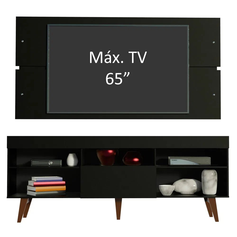 Rack y panel de TV hasta 65" Miami con Patas Rústicas - Balton - 70035Z1CP