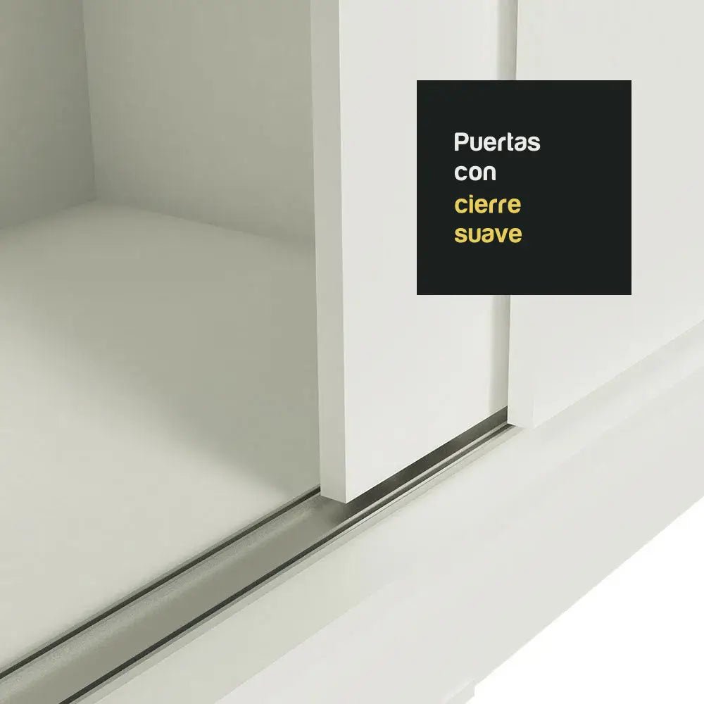 Ropero Matrimonial 100% MDF Zurique 231cm Puertas Corredizas - XC1063D8