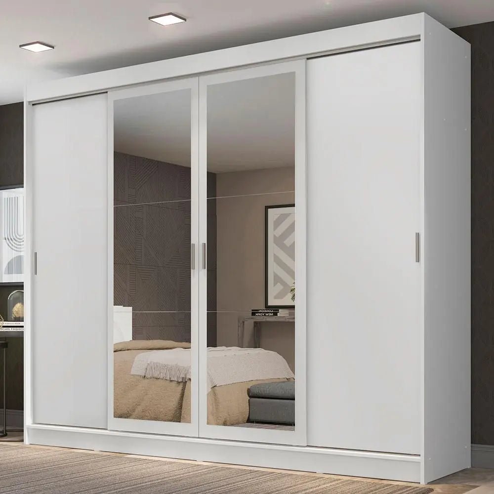 Ropero Matrimonial Austin 4 Puertas Corredizas 215cm 2 Espejos - Balton Hogar - 1028092E
