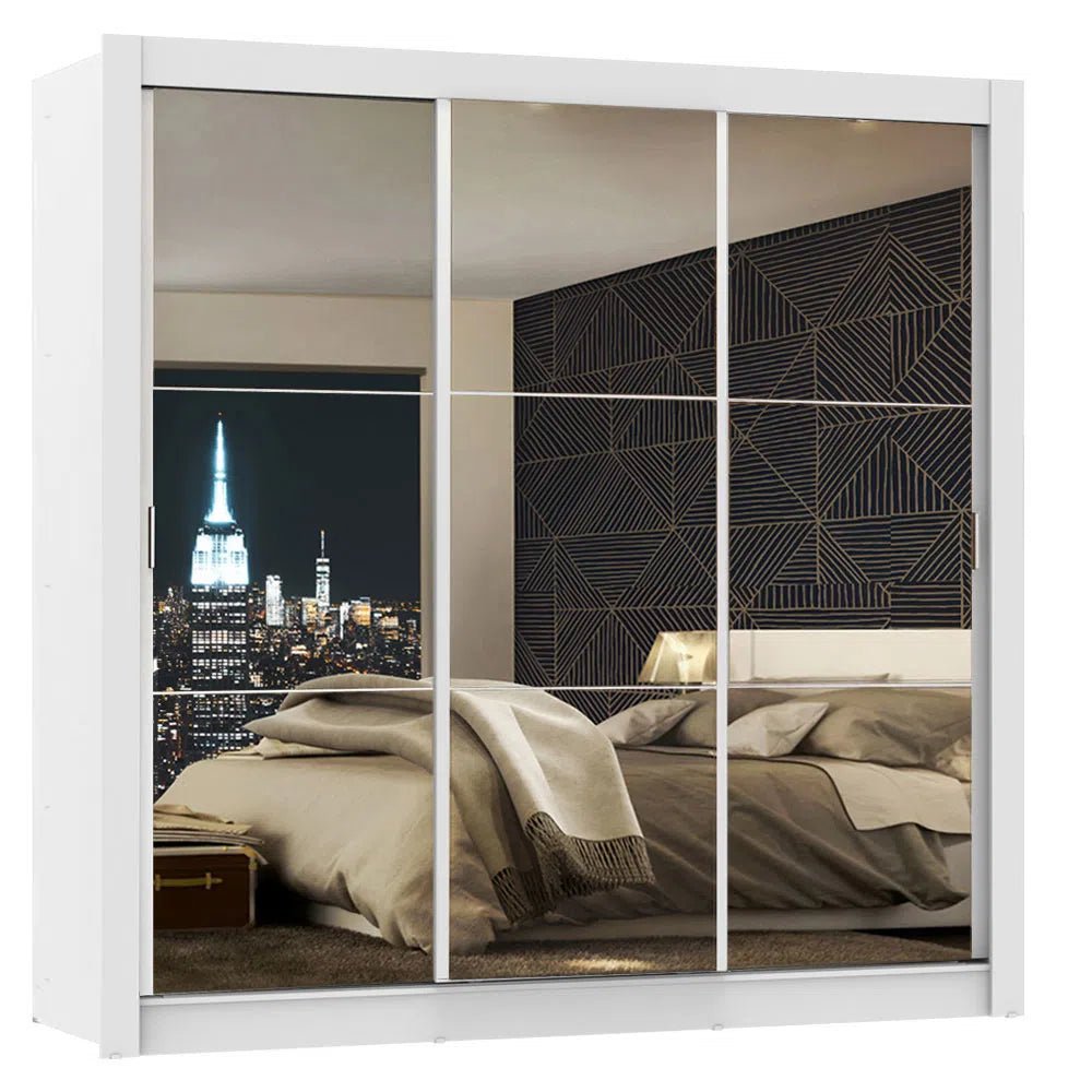 Ropero Matrimonial Monaco Pareja 3 Puertas 3 Espejos- Balton - 1093093E