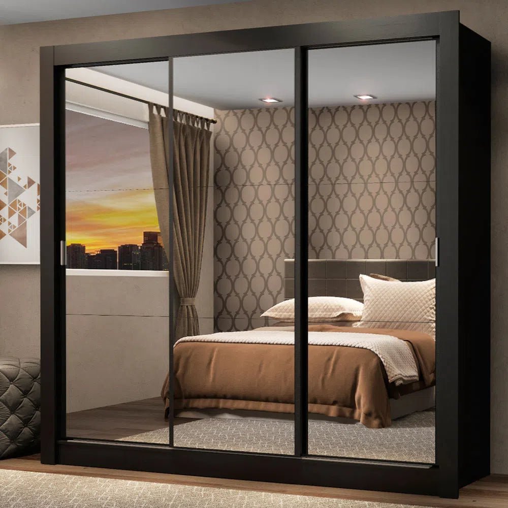 Ropero Matrimonial Monaco Pareja 3 Puertas 3 Espejos- Balton - 10938N3E