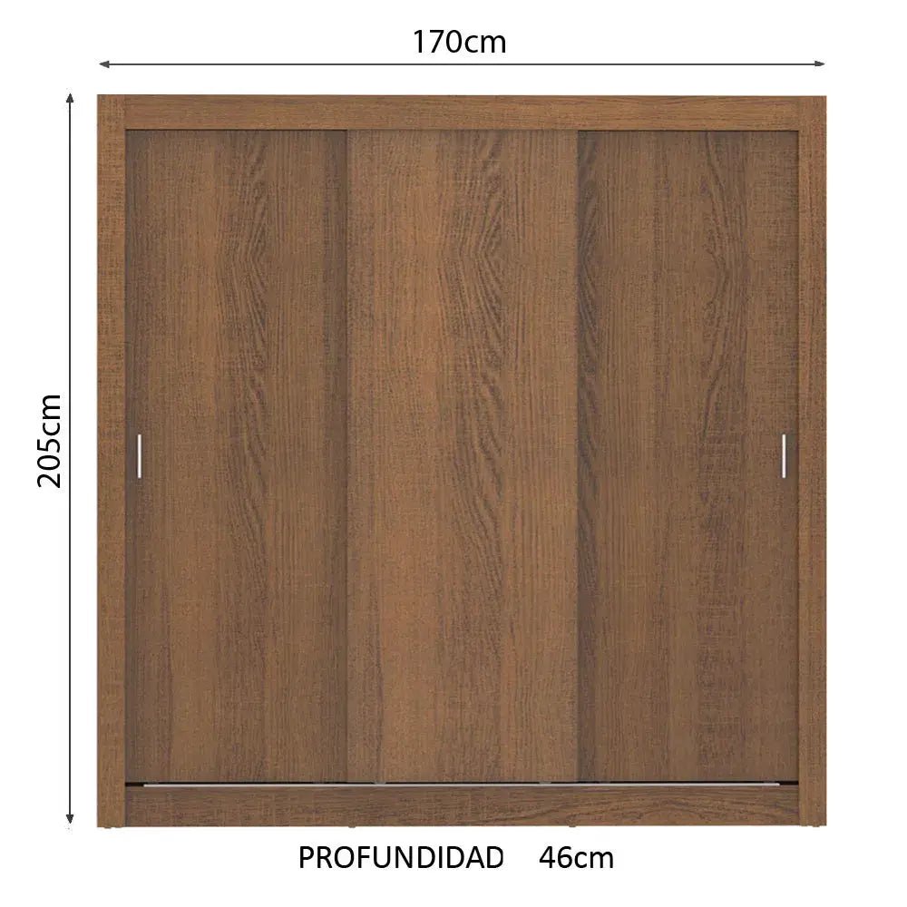 Ropero Matrimonial Monaco Pareja 3 Puertas Corredizas - Balton Hogar - 10935Z